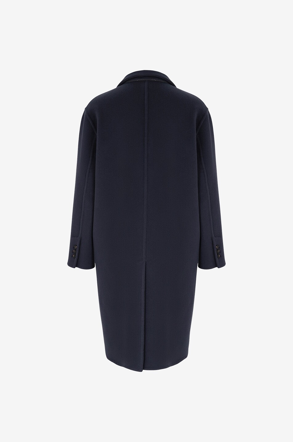 BRUNELLO CUCINELLI Precious straight-fit double-breasted wool and cashmere coat Women DARK BLUE 2
