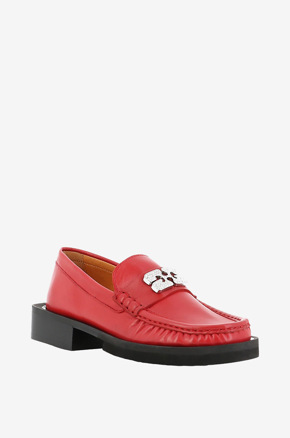 Mocassins en cuir lisse Butterfly Strass