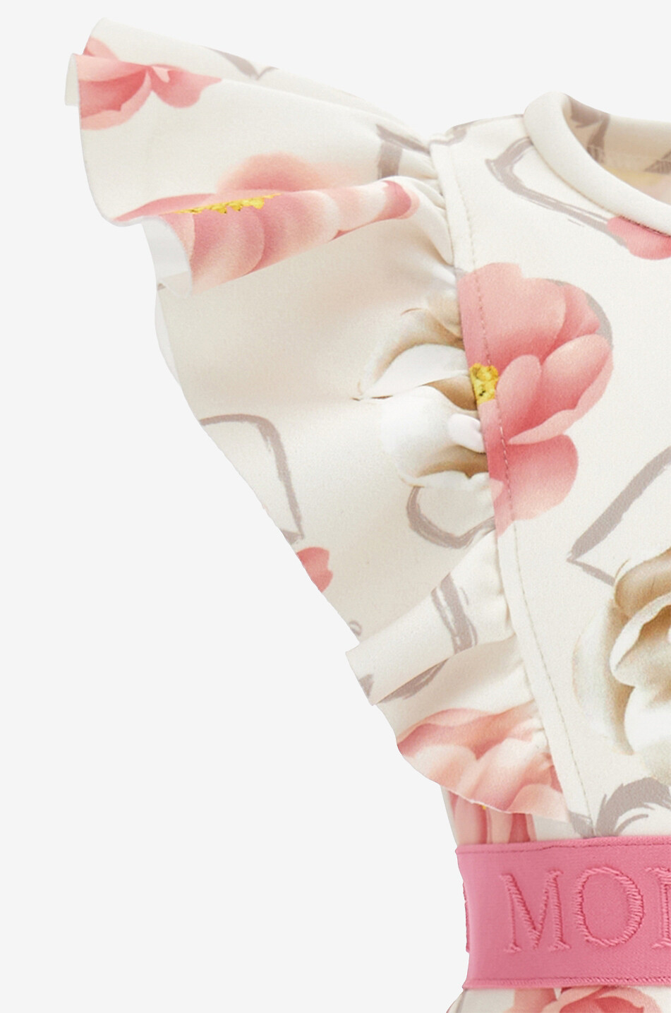 Robe fille sans manches en néoprène motif fleurs