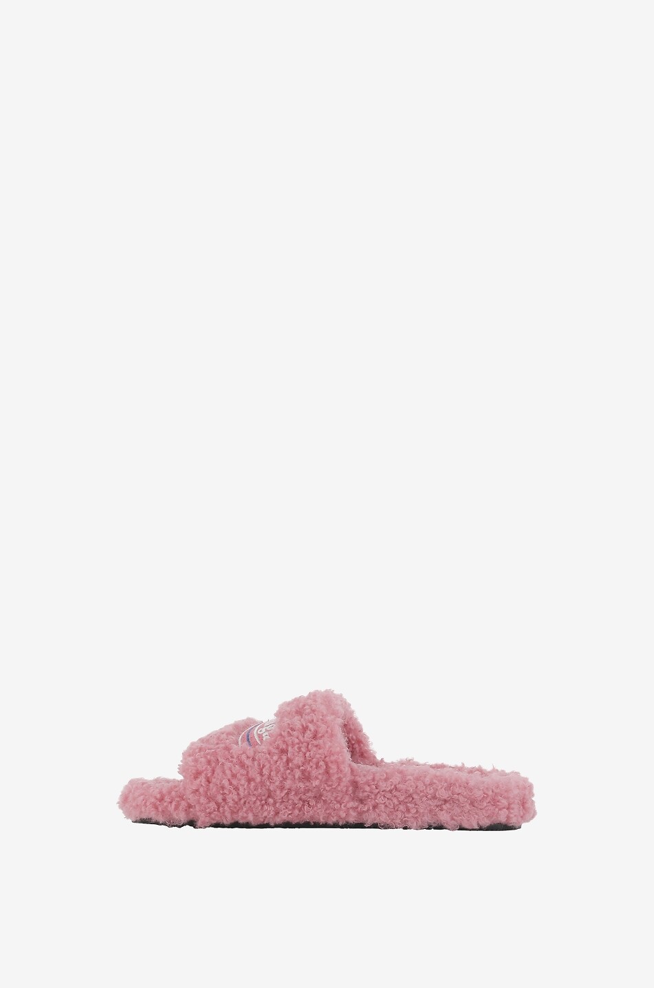 BALENCIAGA Furry Slide Political Campaign fluffy flat mules Women PINK 3