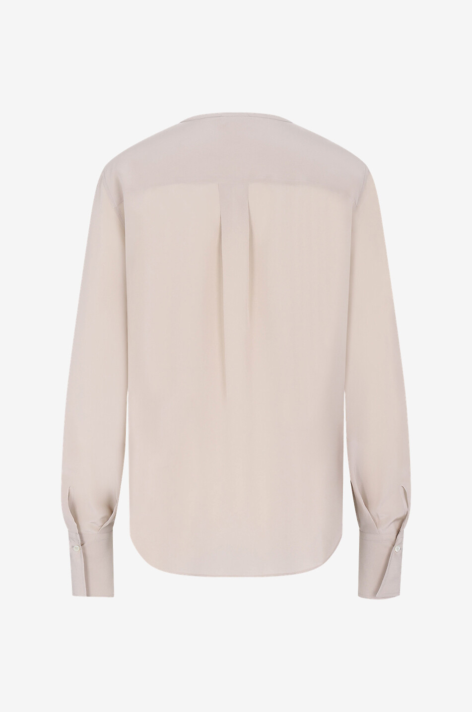 Blouse en crêpe de soie à col V Shiny Detail