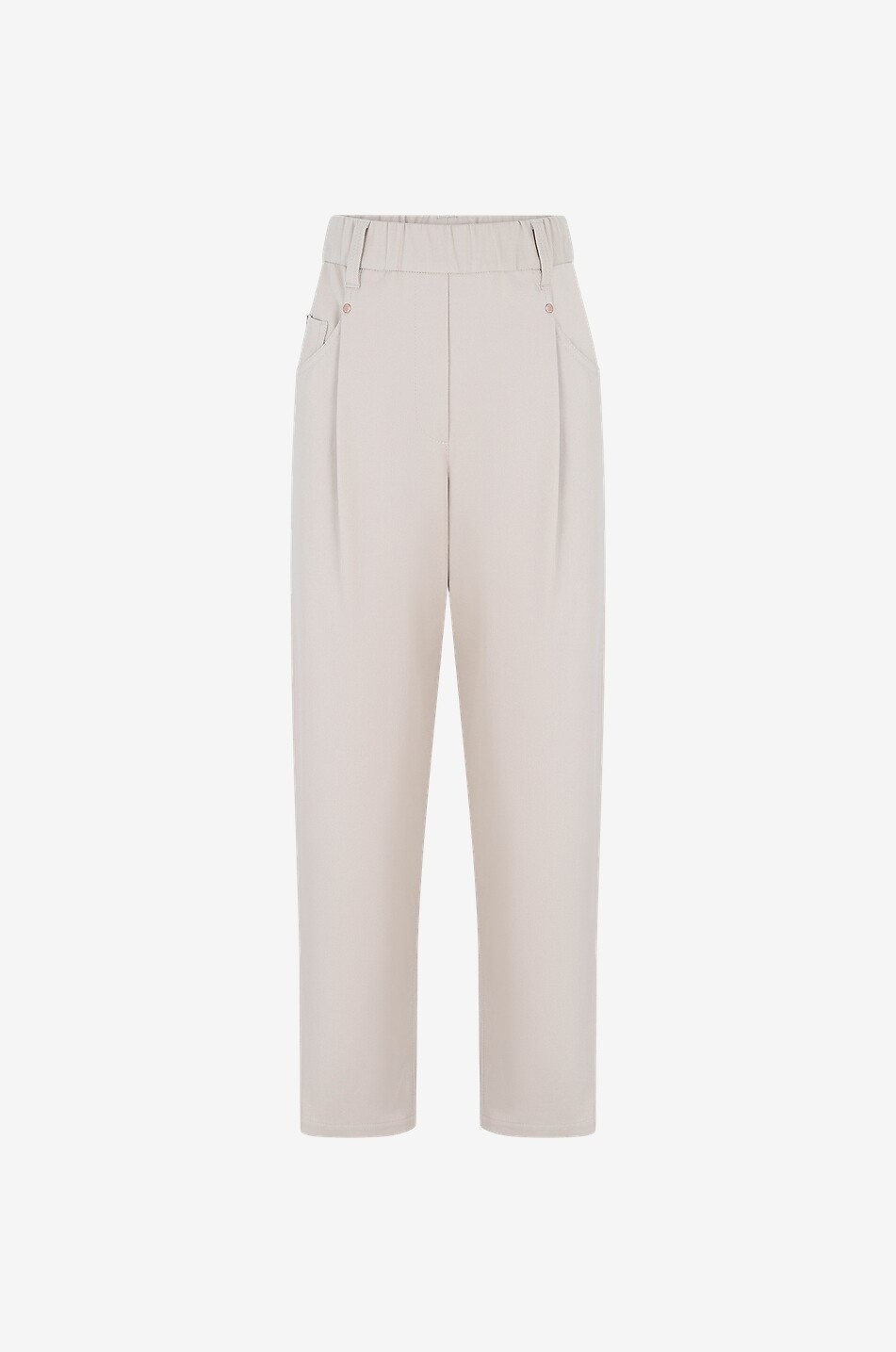 BRUNELLO CUCINELLI Baggy-Hose aus Baumwolle Sparkling Damen CREMEFARBEN 1
