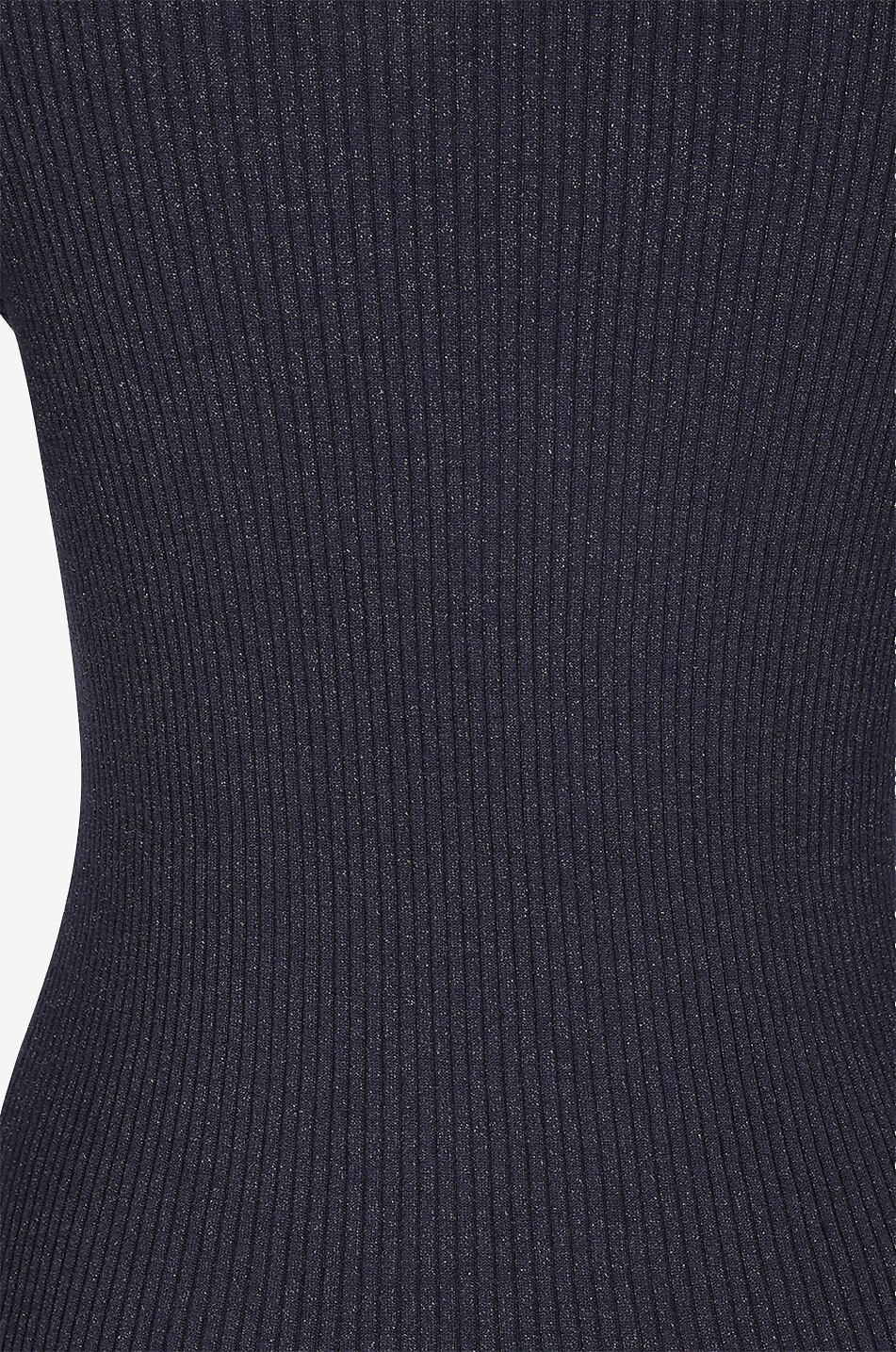BRUNELLO CUCINELLI Pull chaussette côtelé lamé à col rond Femme BLEU FONCE 3