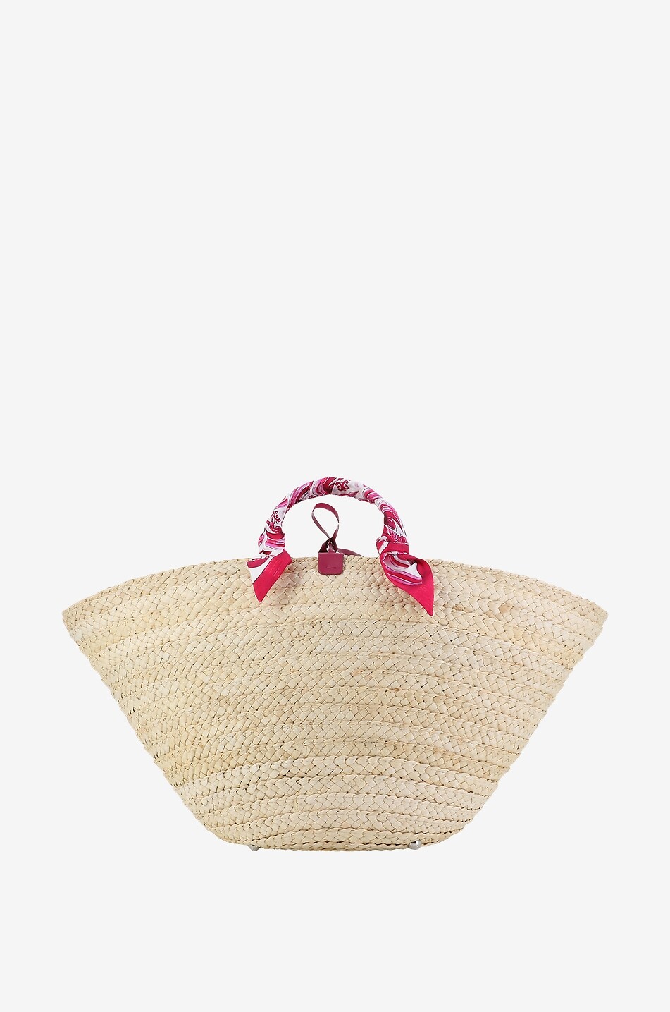 Sac cabas en raphia majoliques Kendra Medium