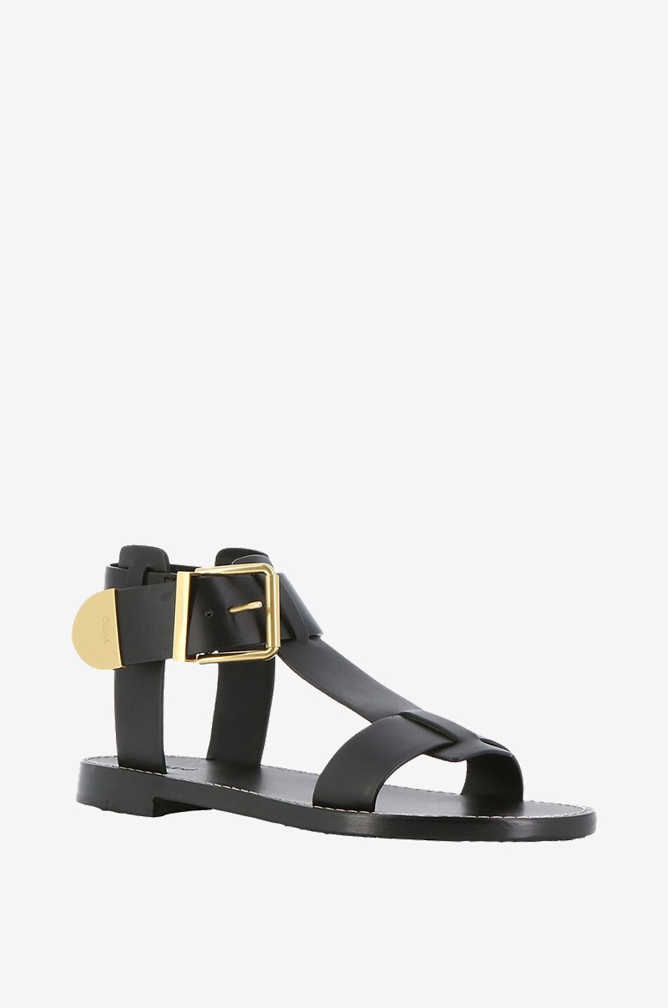 Rebecca 10 flat smooth leather sandals