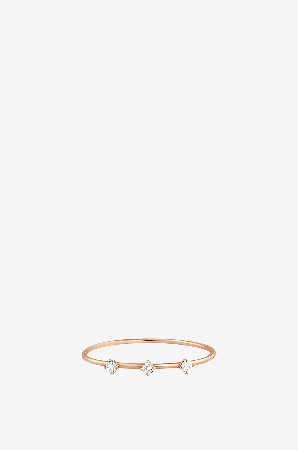 Ring aus Roségold und drei Diamanten Stardust