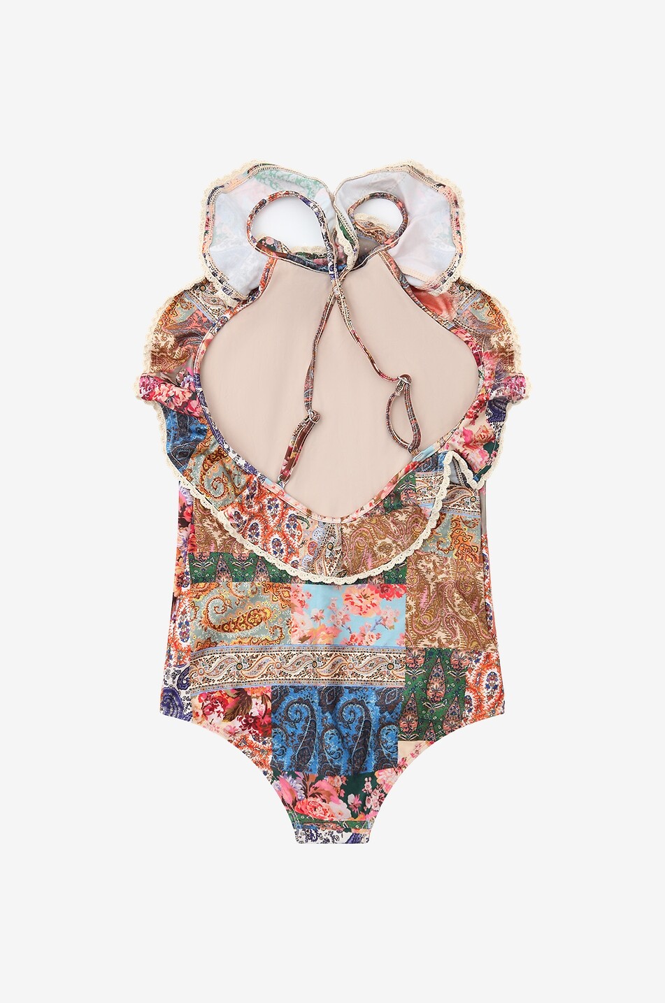 ZIMMERMANN Devi Trim Frill girl's printed swimsuit Girl MULTI COLOURED 2