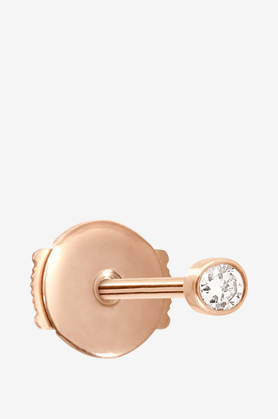 Mono clou d'oreilles en or rose et diamant One