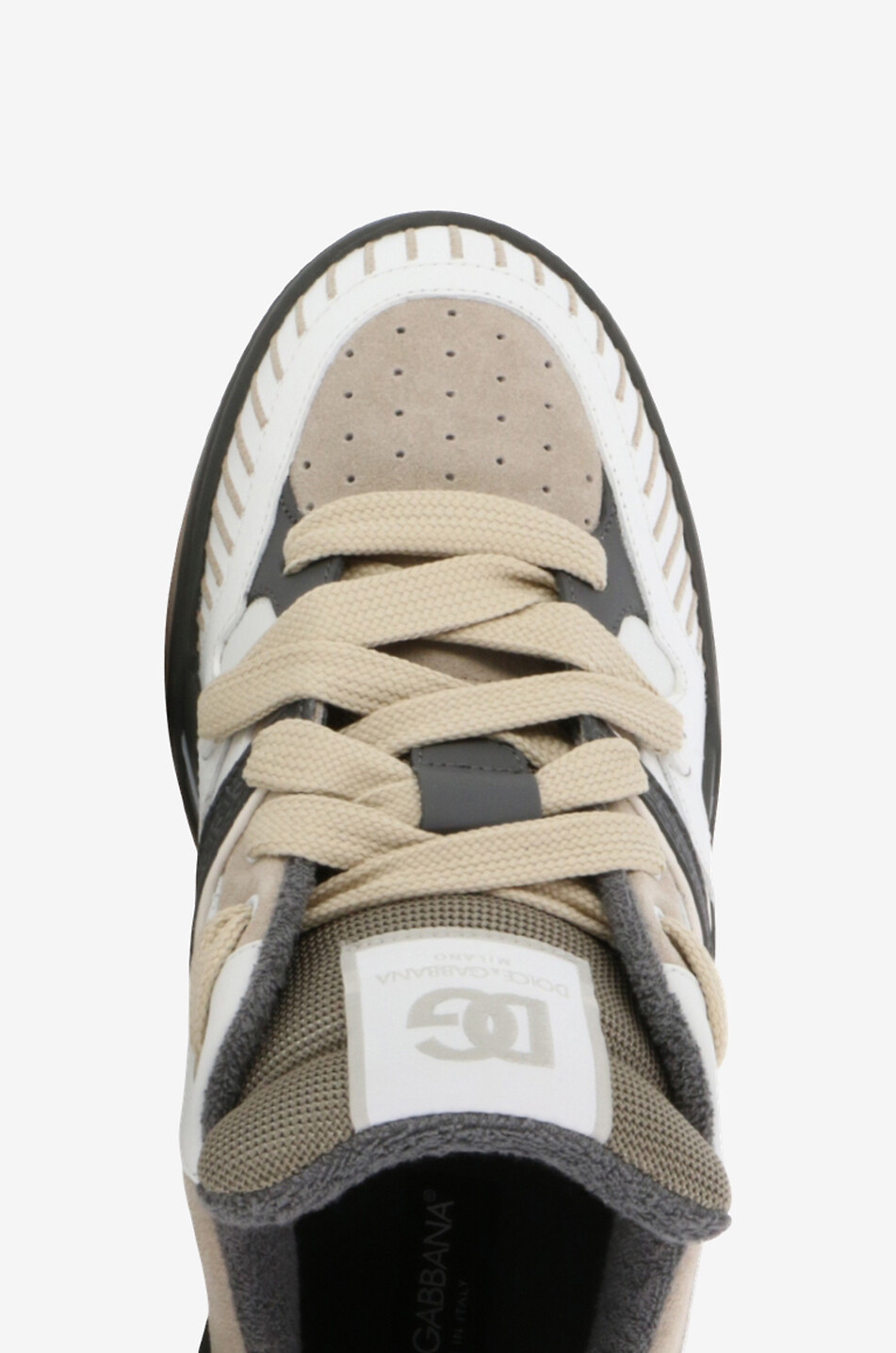 Niedrige Materialmix-Sneakers New Roma