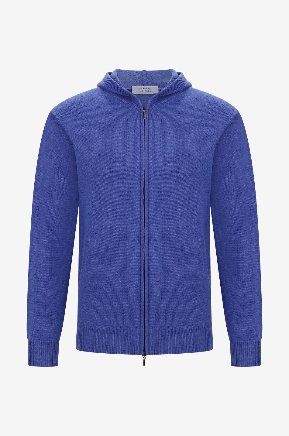 Full-zip hooded cashmere cardigan