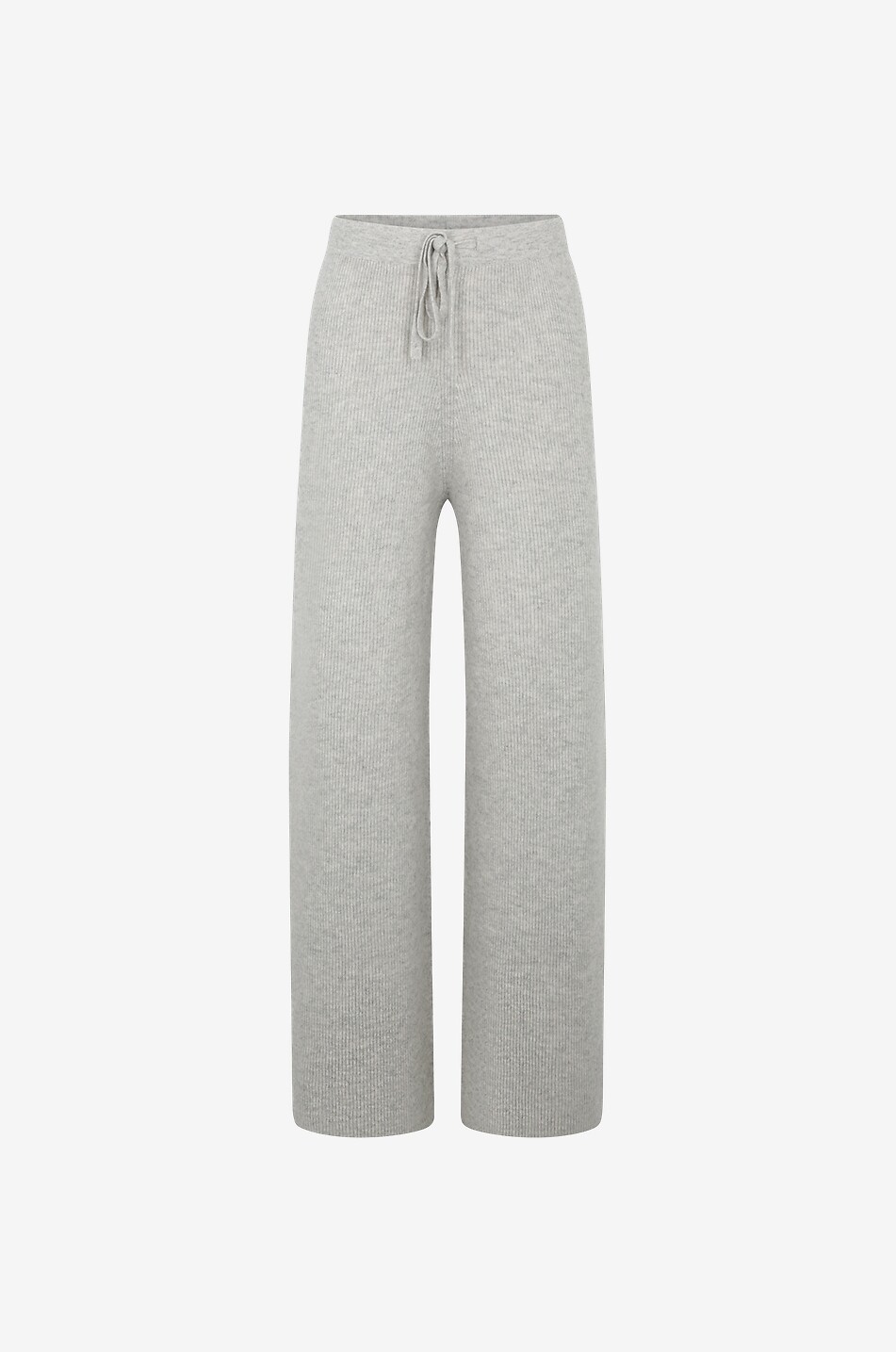 Rippstrick-Jogginghose aus Kaschmir mit weitem Bein