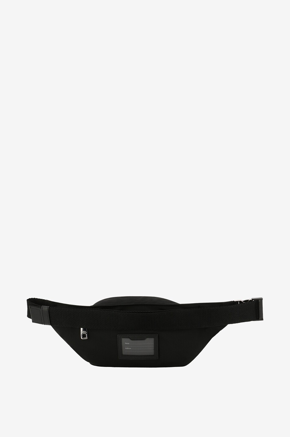 Rubber logo adorned small nylon belt bag