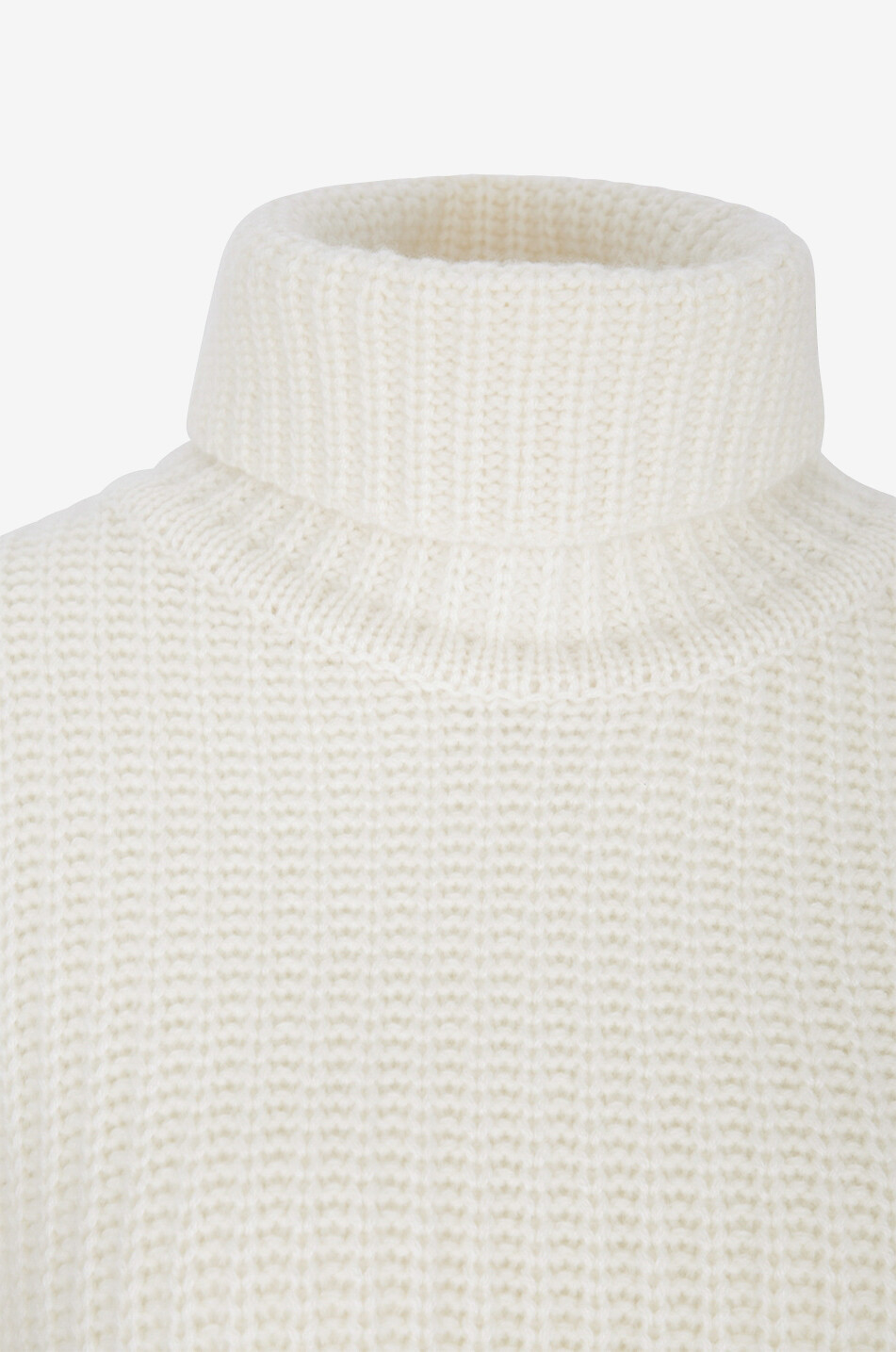 Dicker Kaschmir-Rippstrickpullover mit Rollkragen