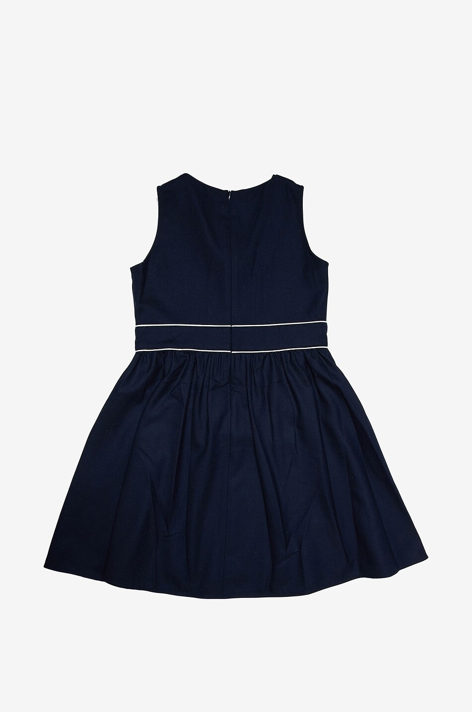 MARNI Robe sans manches fille en sergé à passepoils Fille BLEU FONCE 2