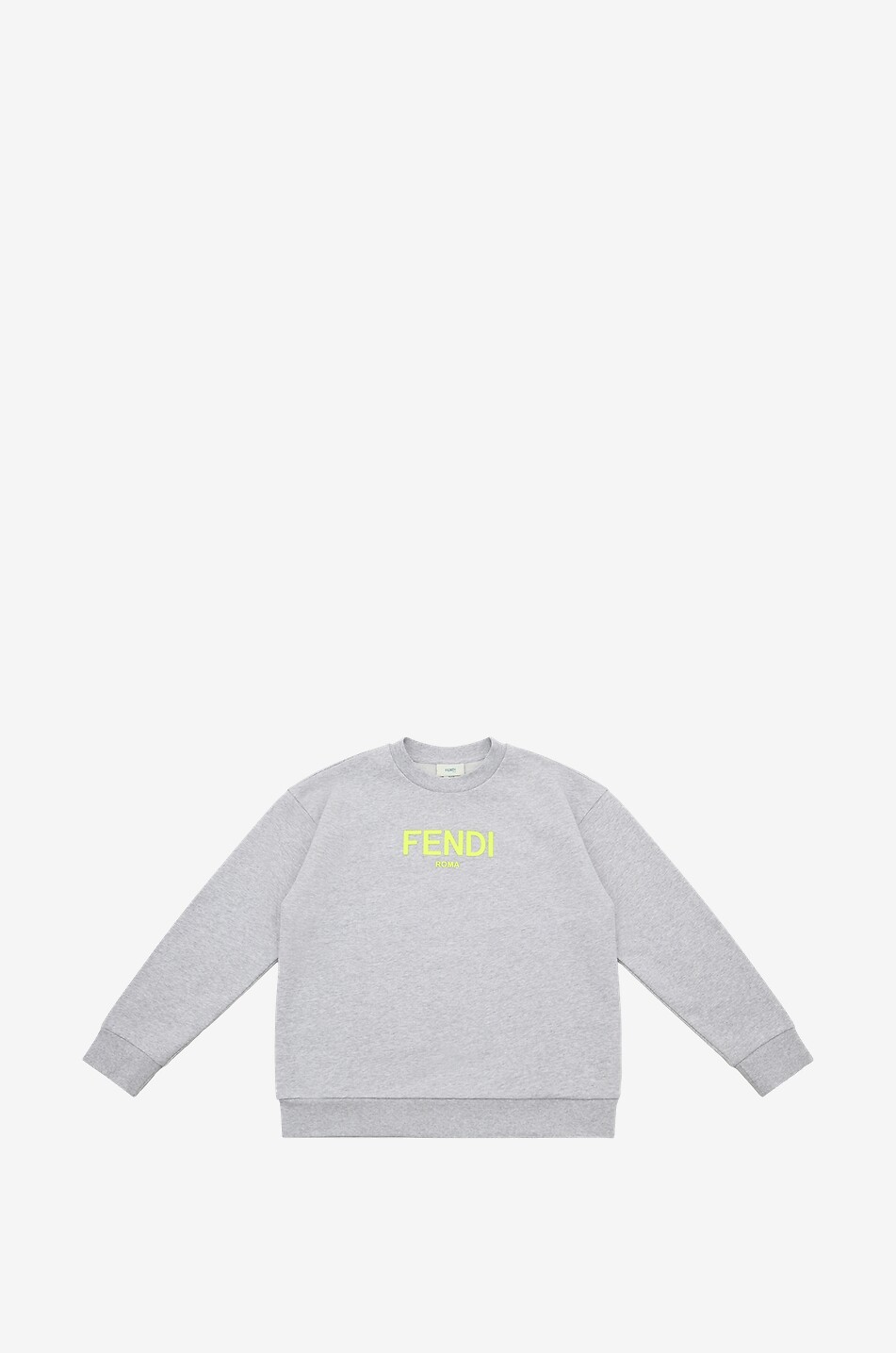 Sweat-shirt à col rond enfant chiné FENDI Neon