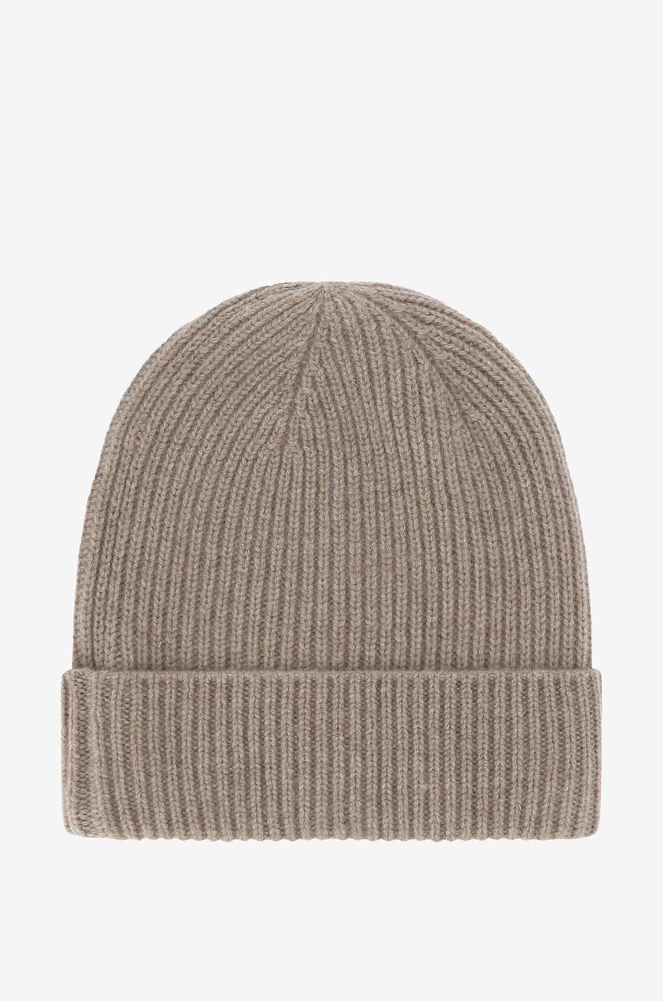 Cashmere rib knit beanie