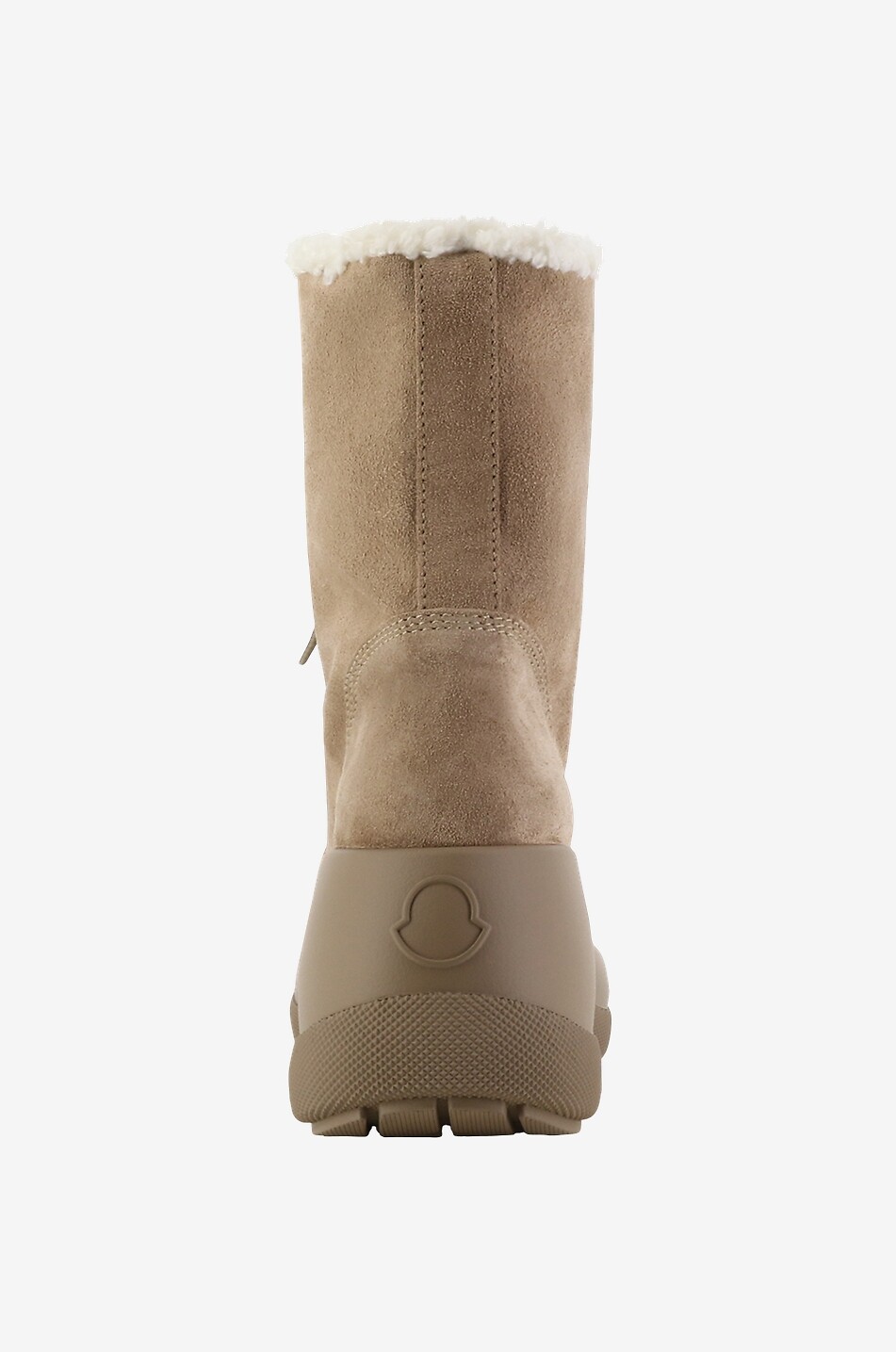 MONCLER Bottines compensées fourrées à lacets Resile Trek Femme CAMEL 4