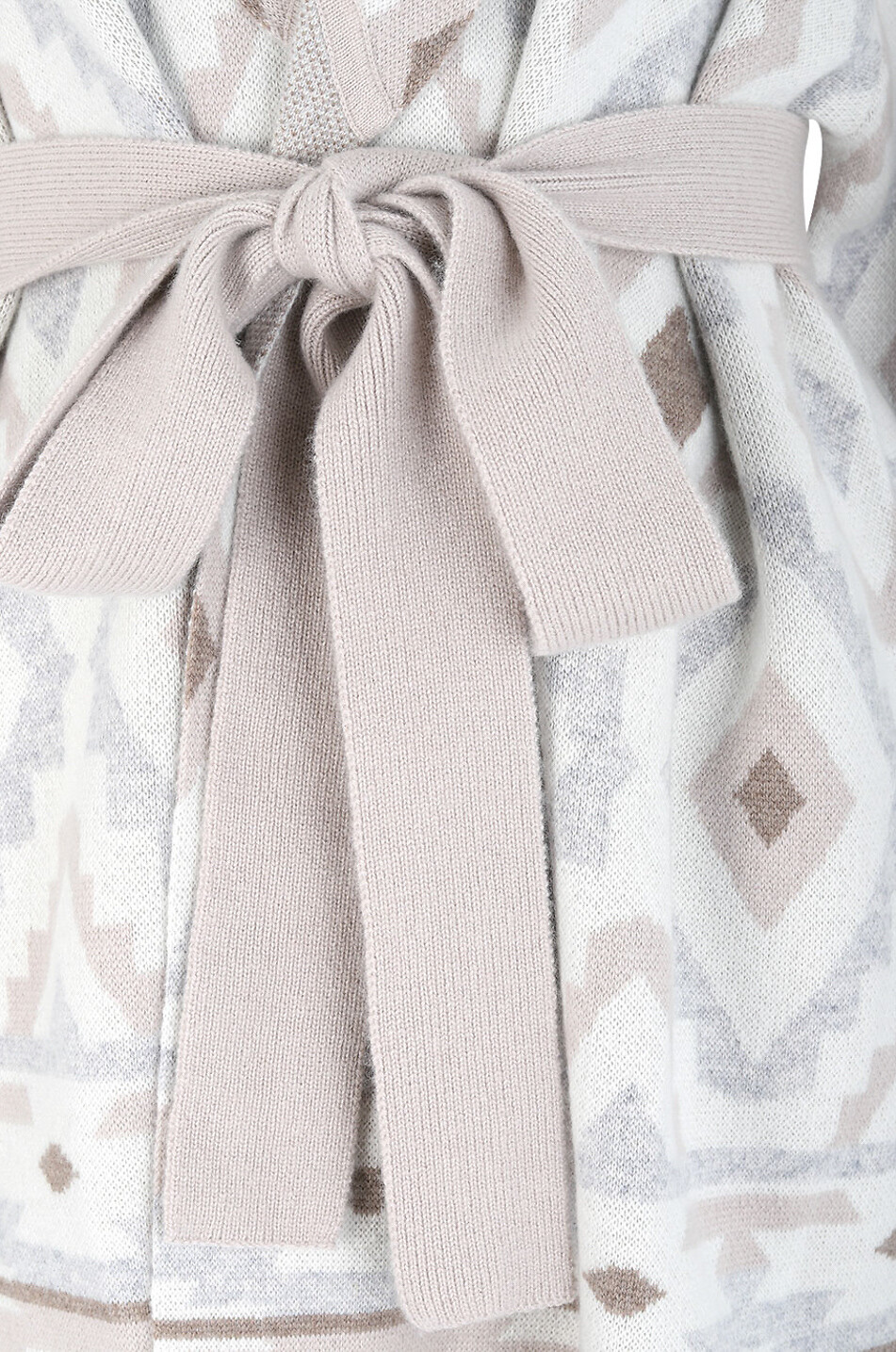 BONGENIE Ikat patterned long cashmere cardigan Women MULTI COLOURED 3