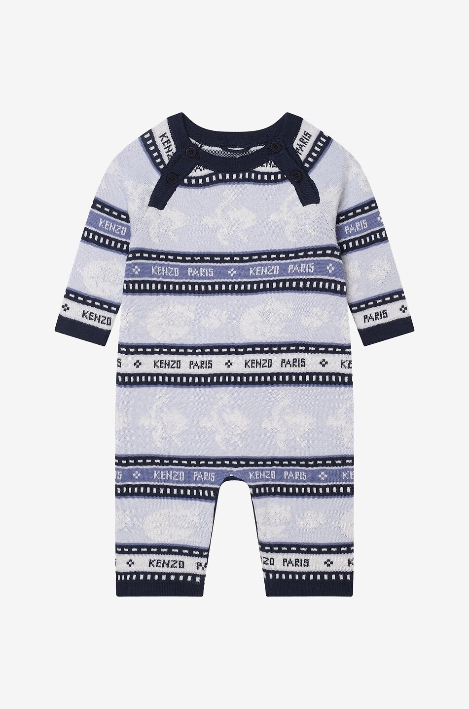 KENZO Baby-Strick-Strampler Daily Mini Boy Baby BLAU 1