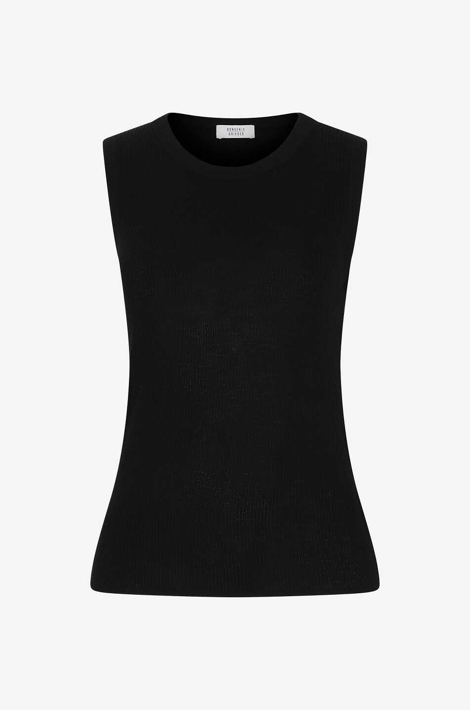 BONGENIE Feines Rippstrick-Tanktop Damen SCHWARZ 1