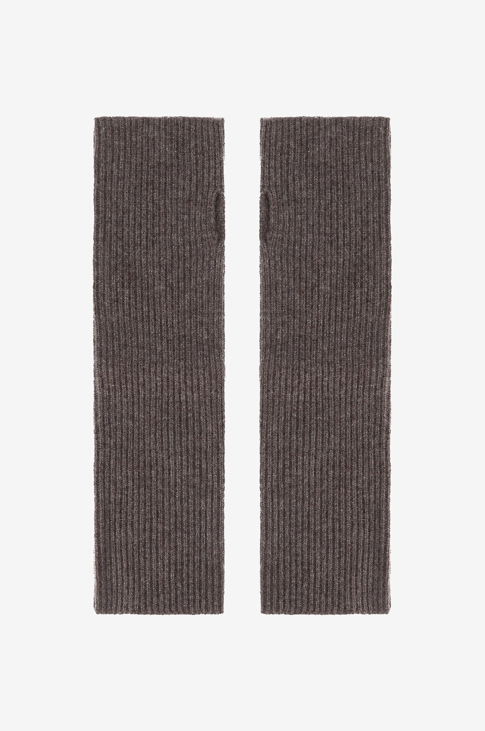 Ribbed cashmere mittens