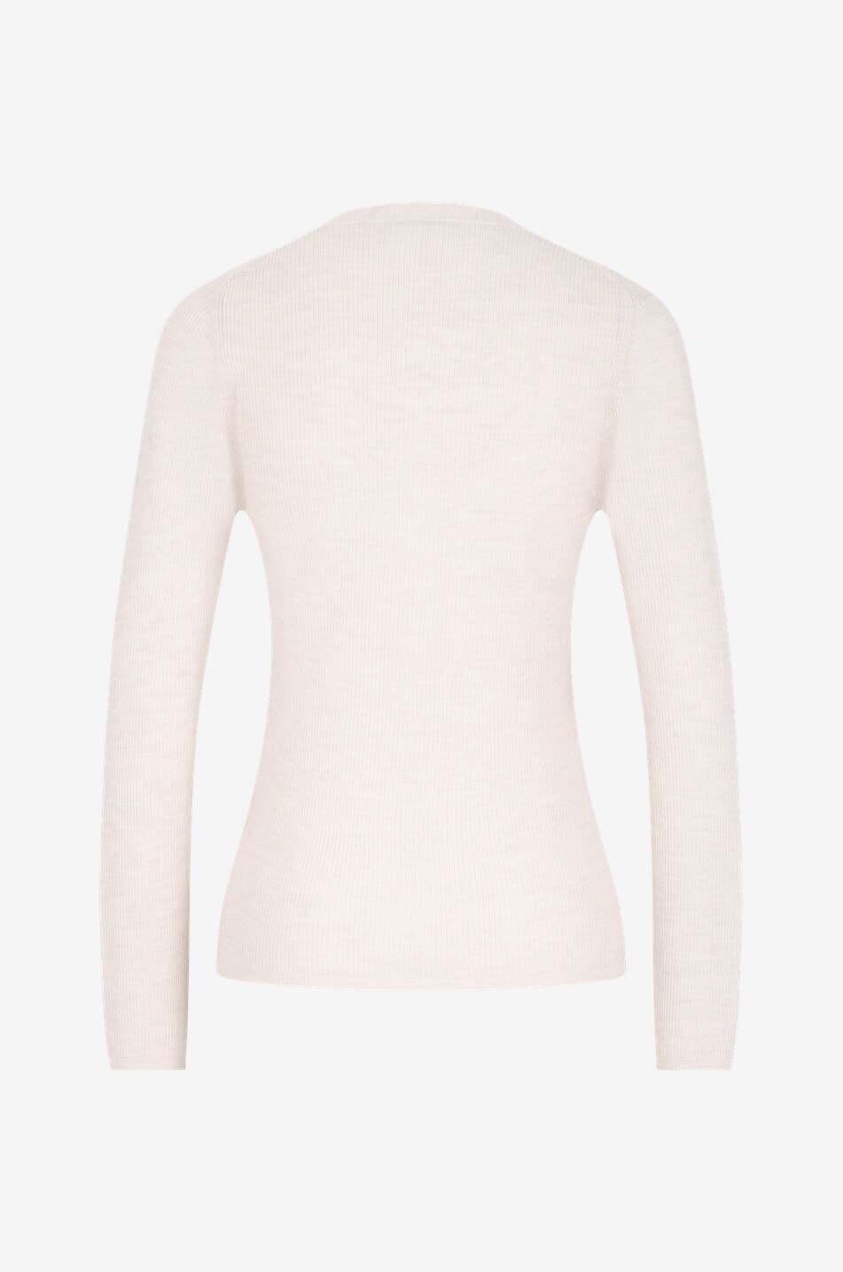 BONGÉNIE Pull chaussette à col V boutonné Femme BLANC CASSE 2