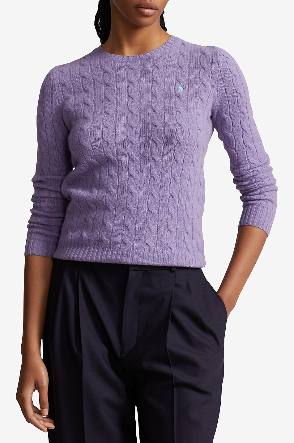 Purple Cashmere Ralph Lauren offers Polo Cableknit Sweater