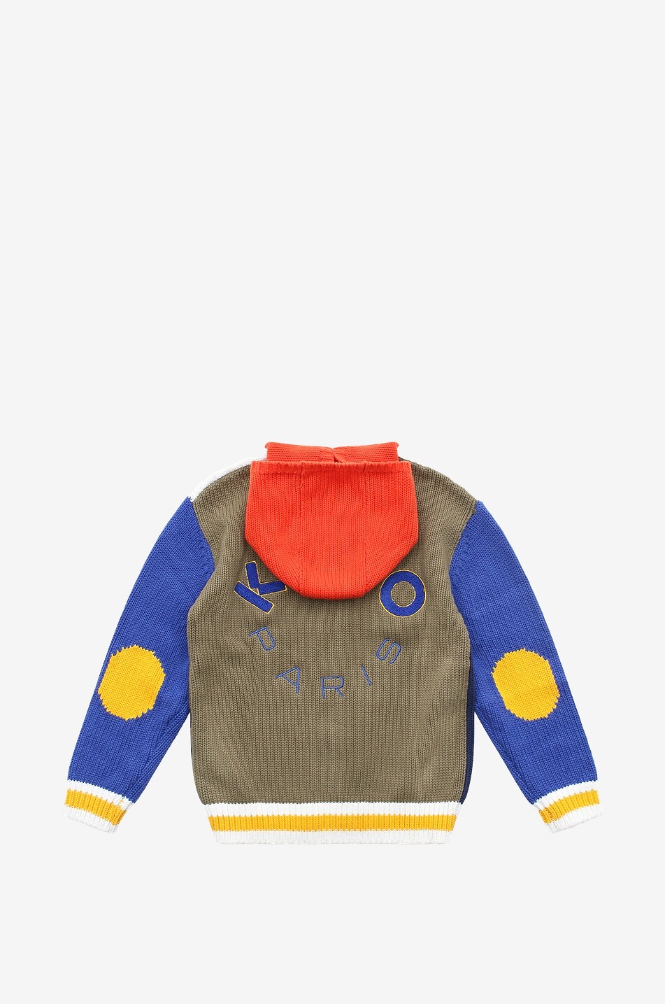 Cardigan à capuche en coton et laine garçon K Varsity