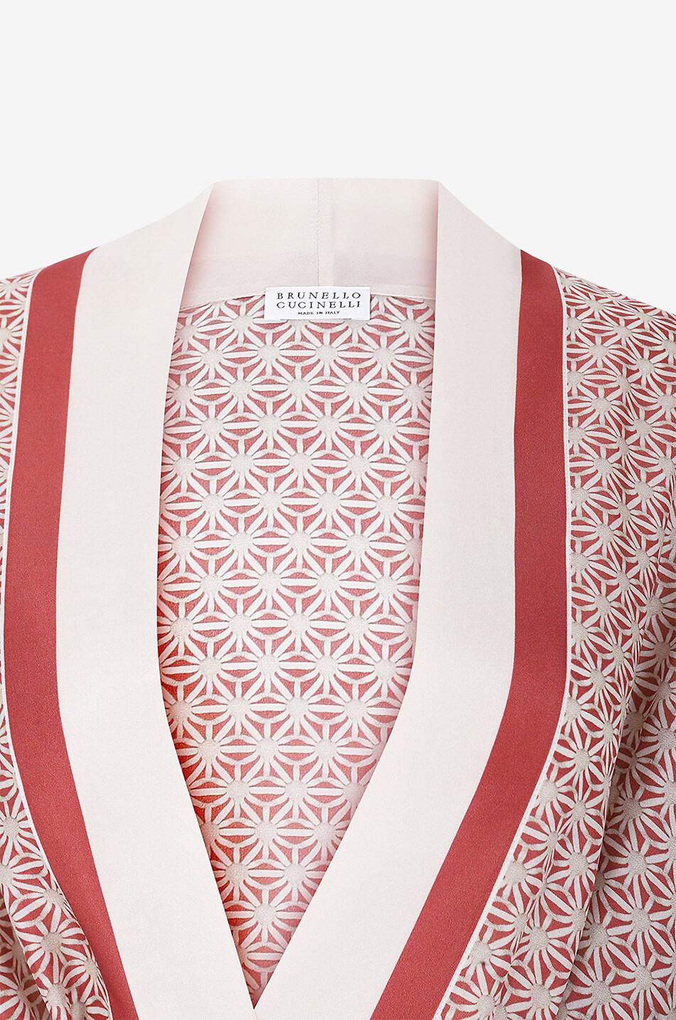 BRUNELLO CUCINELLI Kurzer Seidenkimono Starburst Flower Damen BUNT 3