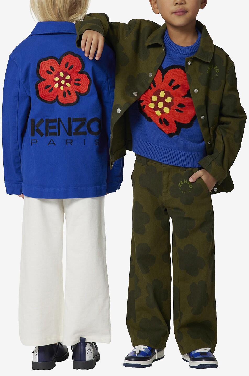 Mädchen-Pullover aus Baumwolle und Viskose Ikebana Iconic Boke