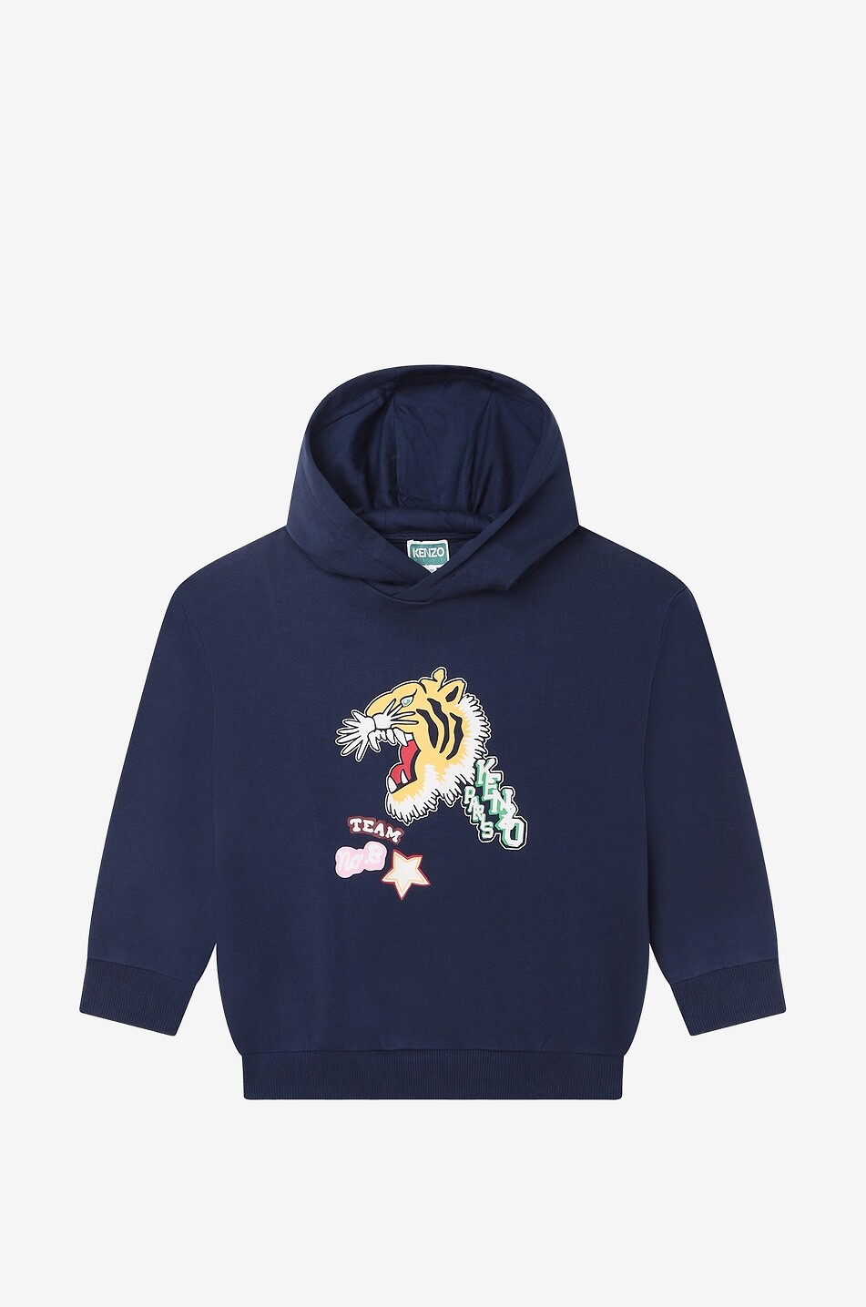 Sweat-shirt en coton fille Kenzo Club Varsity Jungle