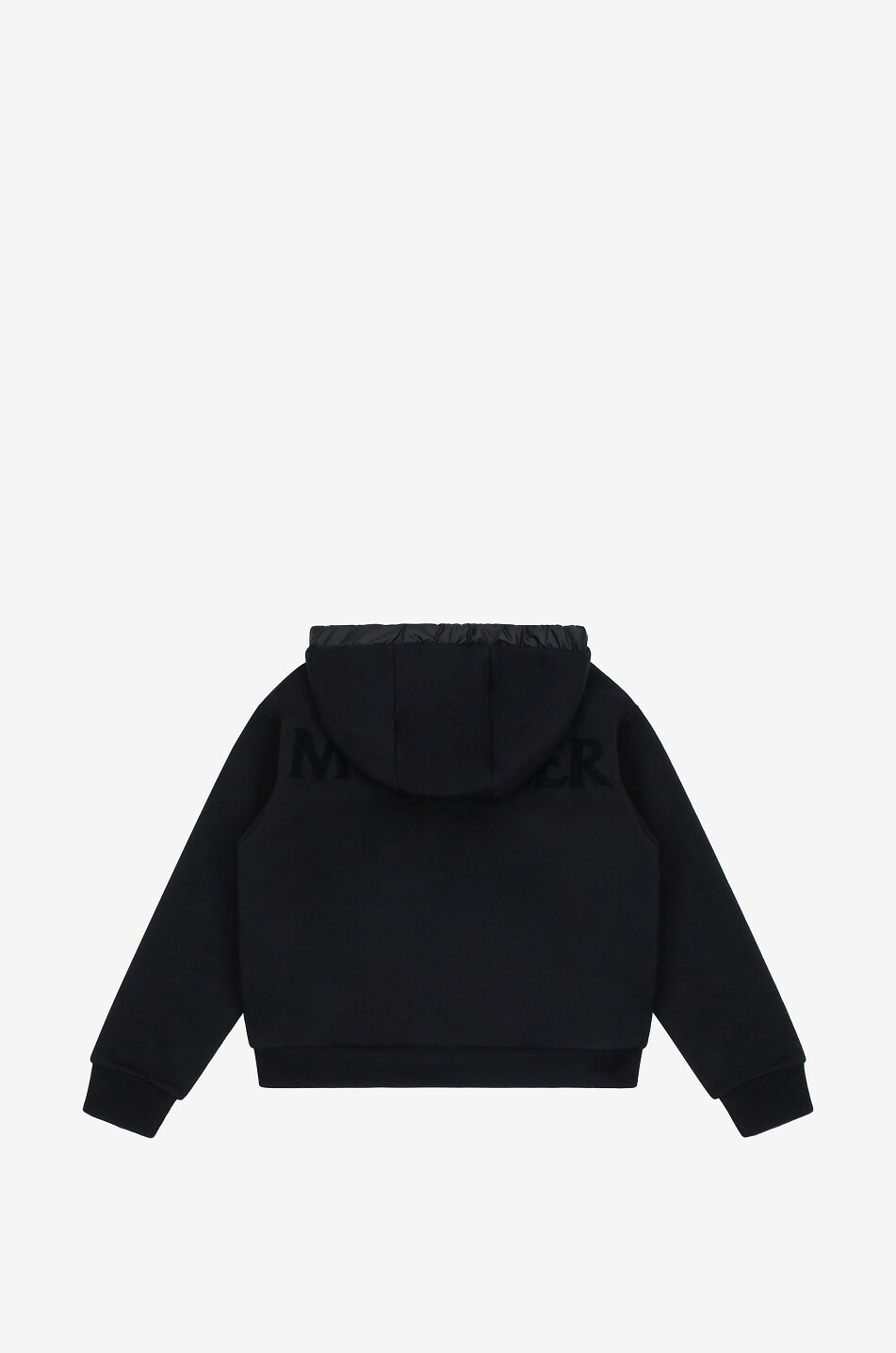 MONCLER Sweat-shirt zippé garçon à empiècements doudoune Garçon NOIR 2
