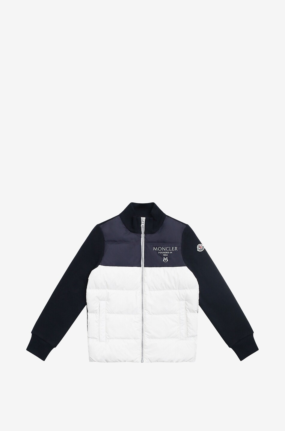 Veste sweat garçon à empiècements doudoune