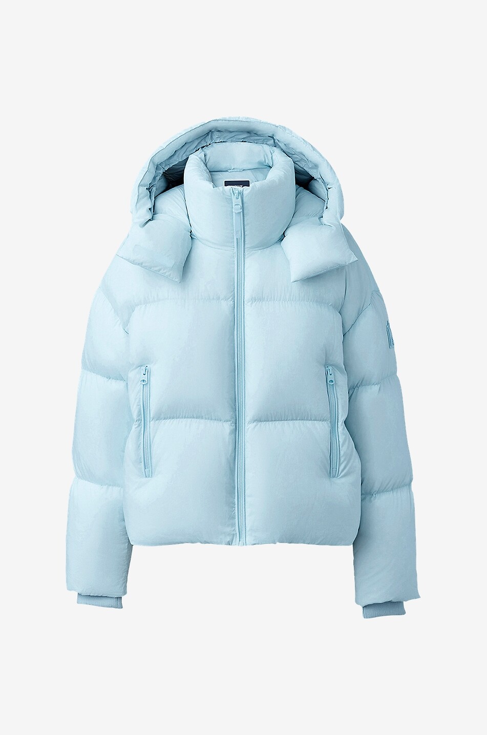 MACKAGE Kurze warme Daunenjacke mit Kapuze Tessy Damen HELLBLAU 1