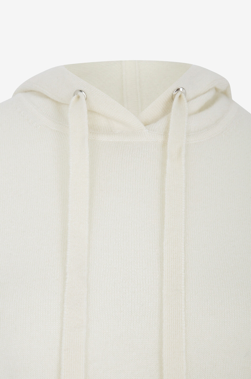 BONGÉNIE Pull à capuche en cachemire Femme BLANC CASSE 3