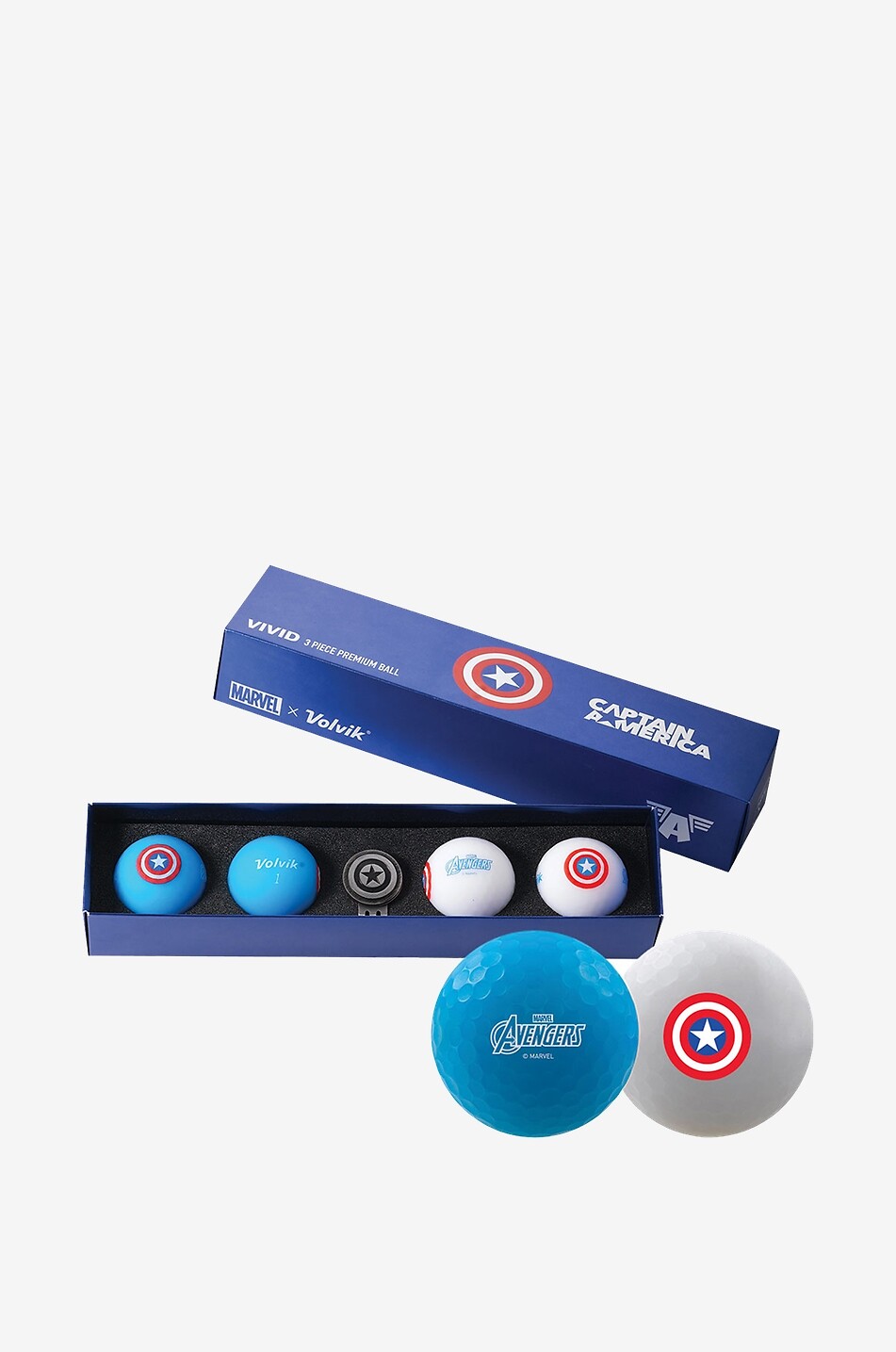 VOLVIK Marvel x Volvik Captain America set of 4 golf balls Unisex MULTI COLOURED 1