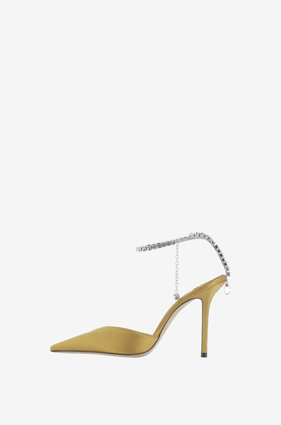 Escarpins en satin bride cristaux Saeda 100