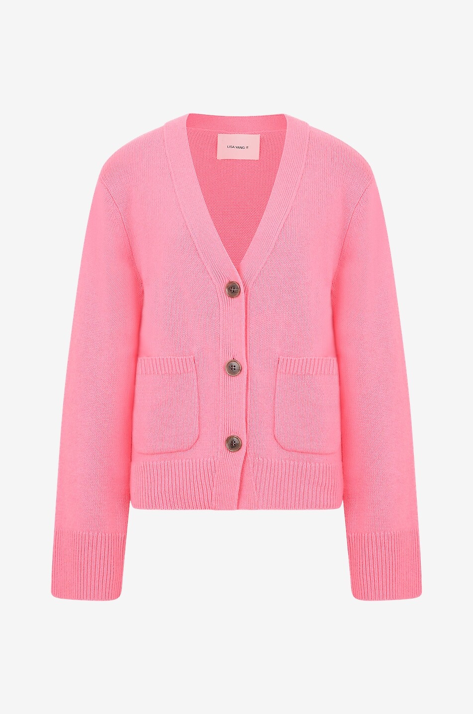 LISA YANG The Danny Cardigan cashmere cardigan Women MEDIUM PINK 1