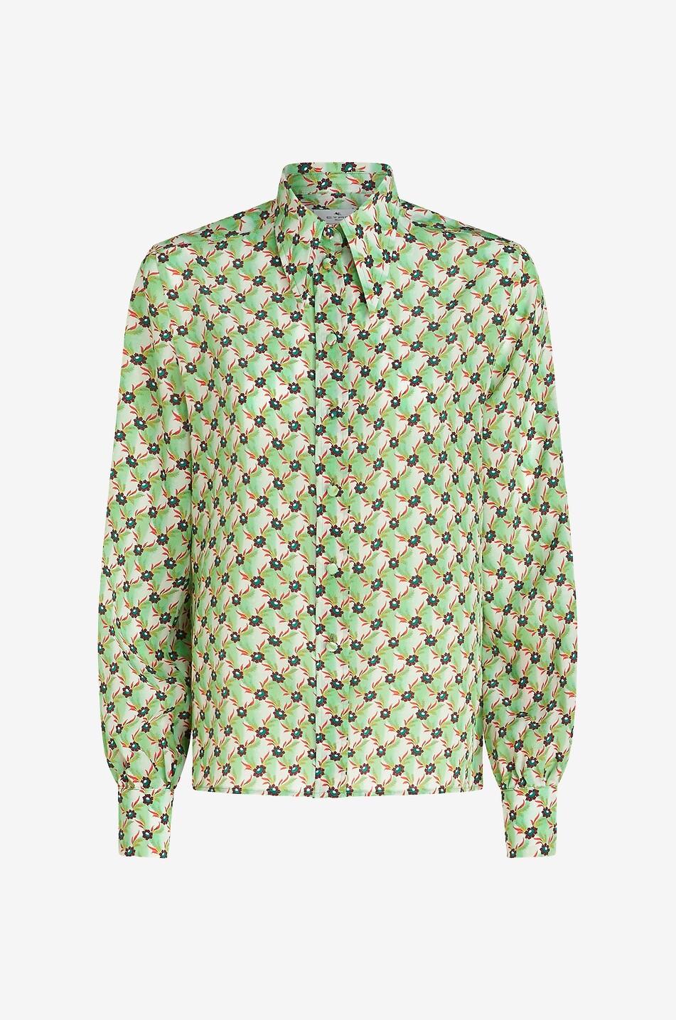 Floralia silk crepe shirt