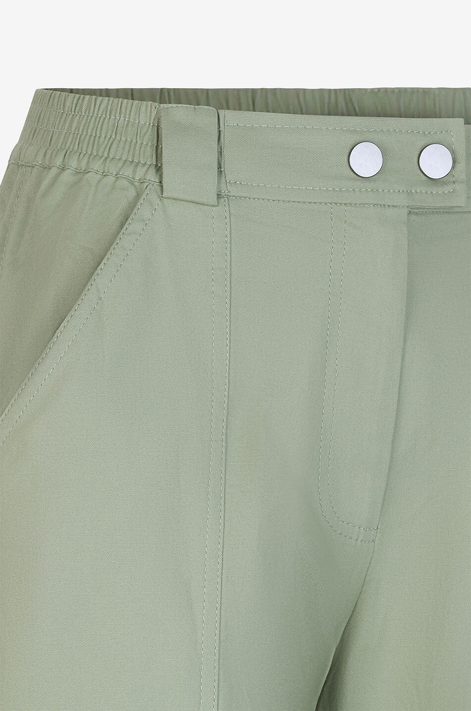 SIMKHAI Pantalon cargo taille haute en toile Lionelle Femme VERT 3