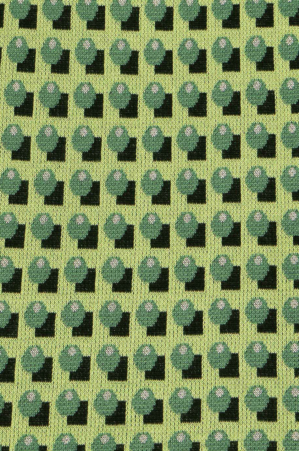 Schmales Jacquard-Strick-Polohemd mit Krawattenmotiv