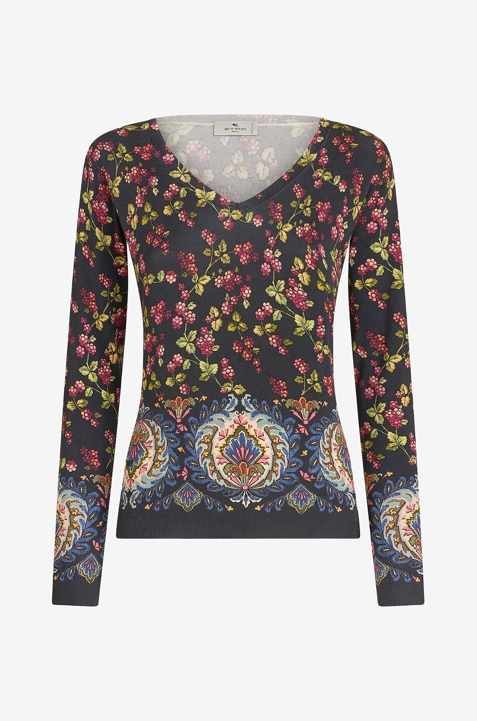 Pull ajusté à col V Berries