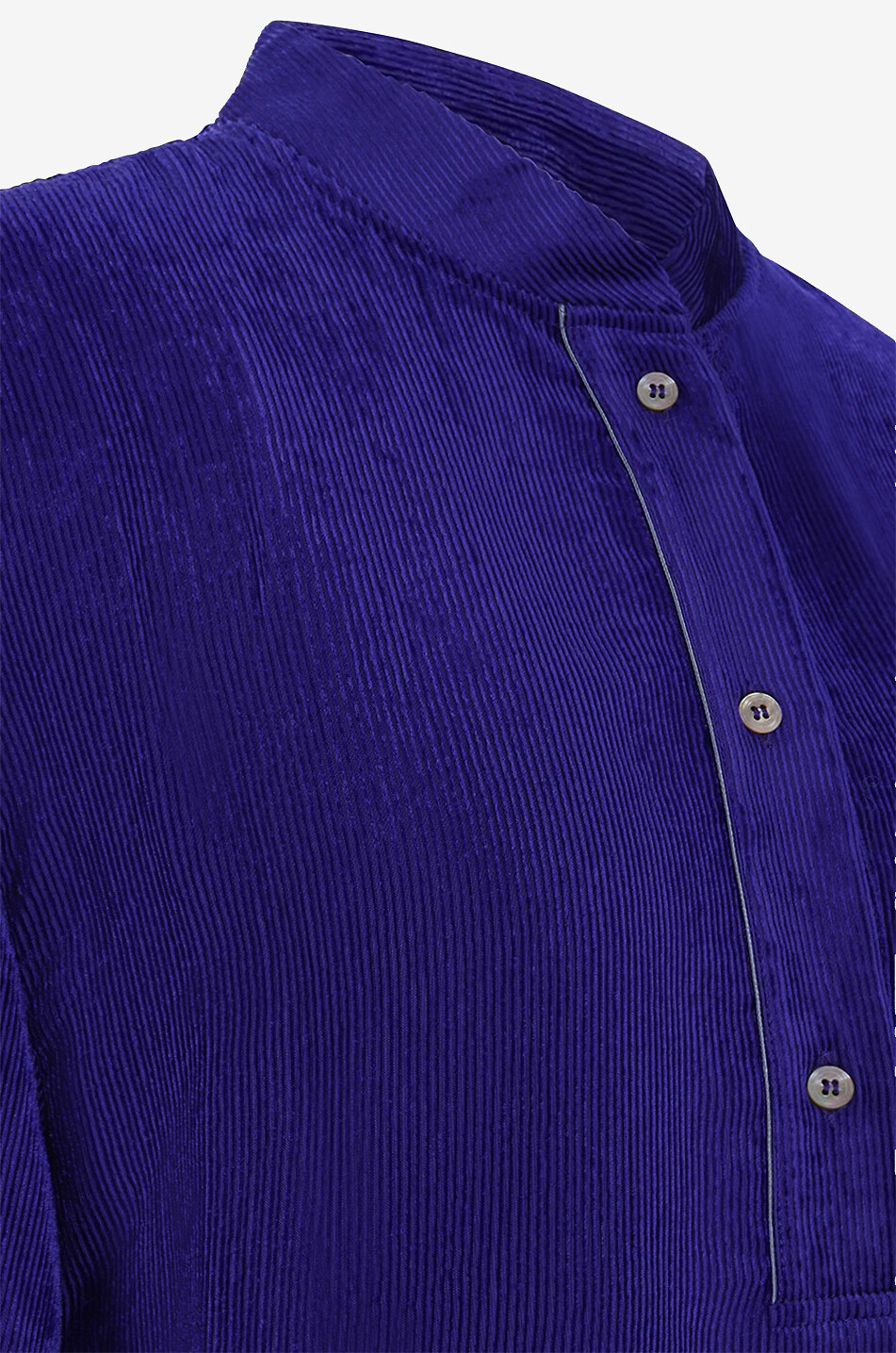 Blouse raccourcie à manches longues en velours côtelé