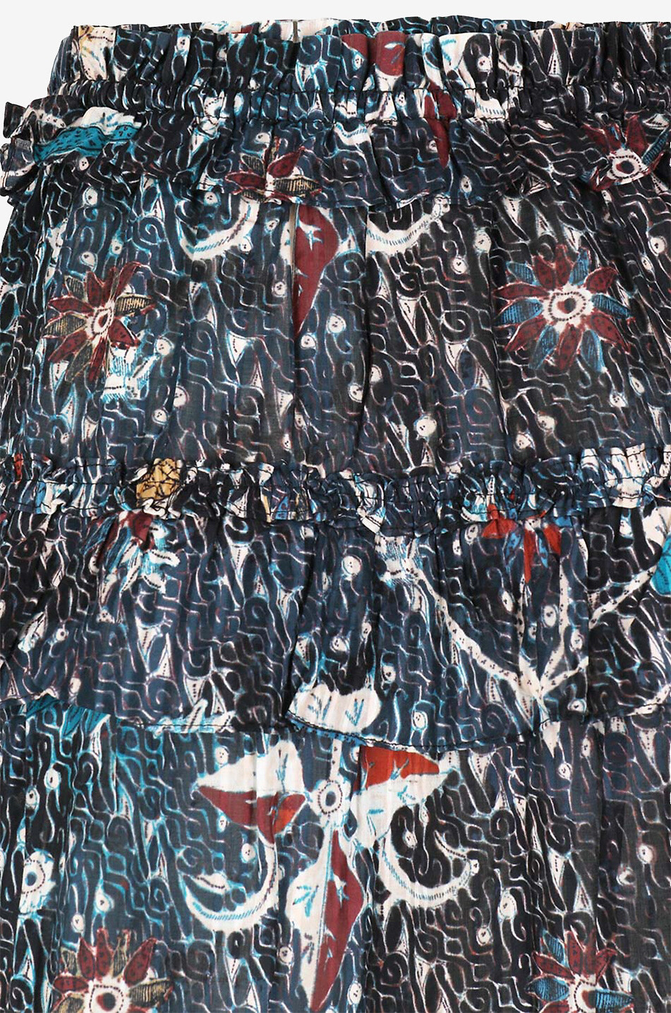 ULLA JOHNSON Josette cotton and viscose maxi skirt Women MULTI COLOURED 3