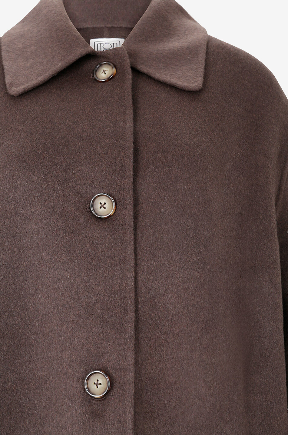 TOTEME Zweilagiger Wollmantel Car Coat Damen BRAUN 3