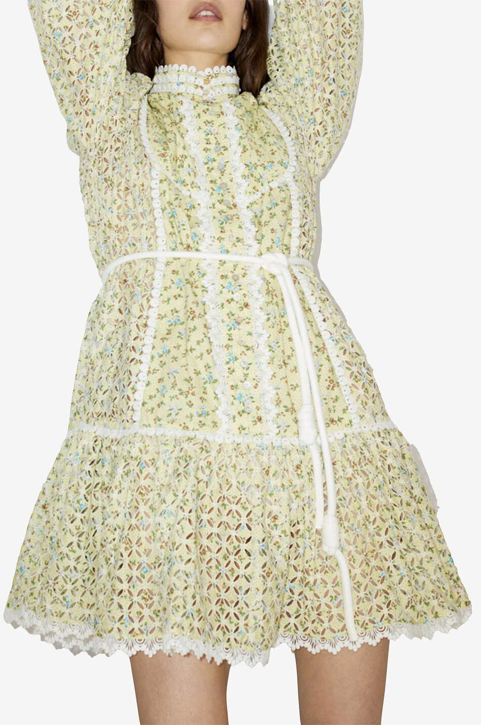 ALEMAIS Maeve embroidered mini dress in cotton Women MULTI COLOURED 6