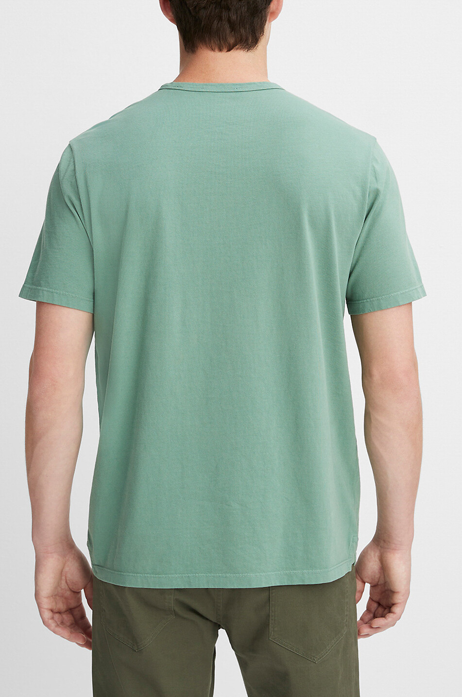 VINCE Kurzärmeliges T-Shirt aus Baumwolle Garment Dye Herren GRÜN 5