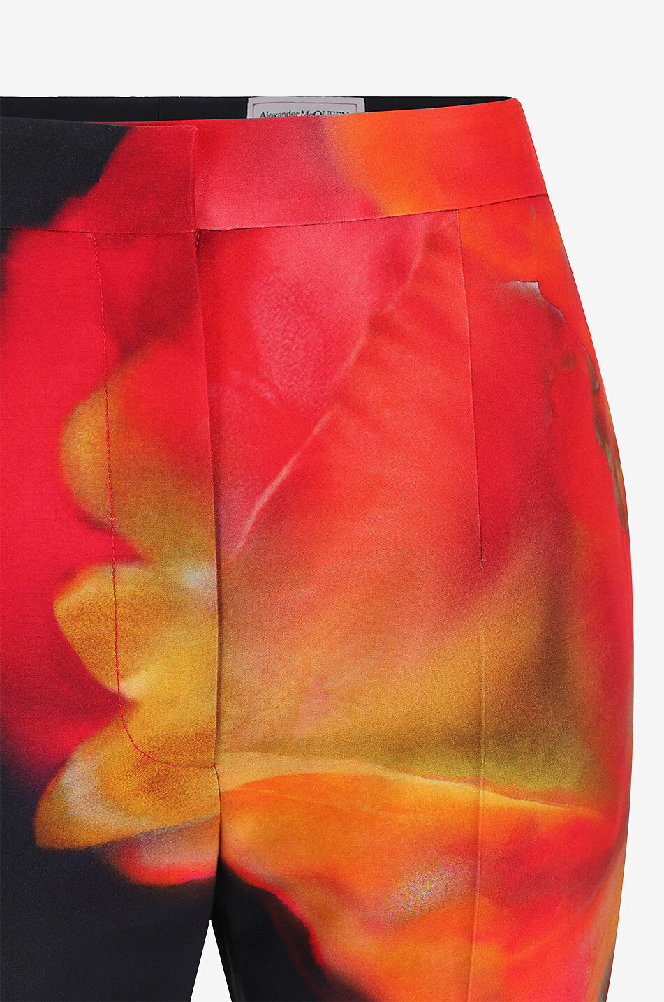 ALEXANDER McQUEEN Zigarettenhose mit Print Solarised Petal Damen SCHWARZ 3