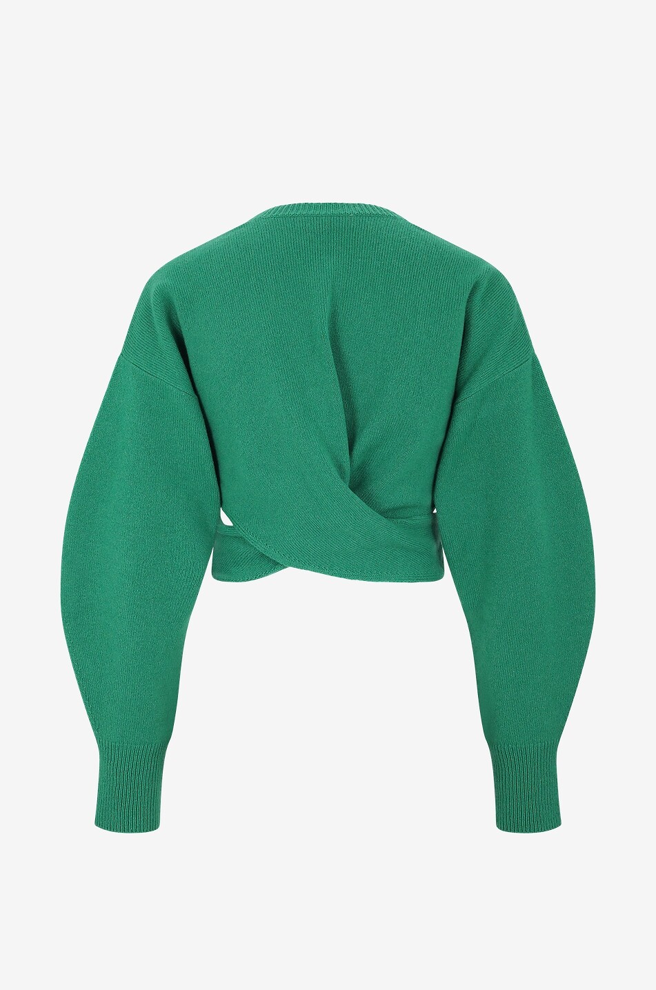 ALEXANDER McQUEEN Bauchfreier Pullover mit Drapierung Damen GRÜN 2