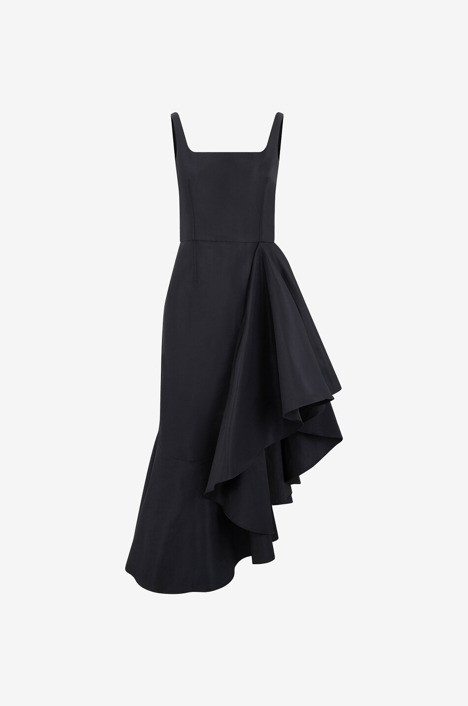 Asymmetrisch drapiertes Trägerkleid